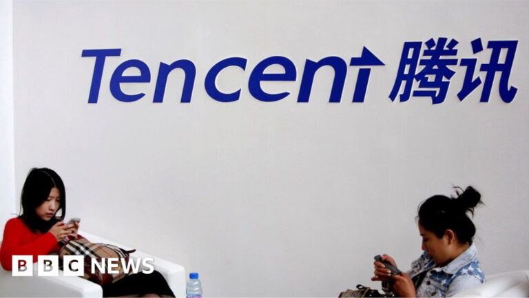 Tencent sees first sales fall as China economy slows – BBC